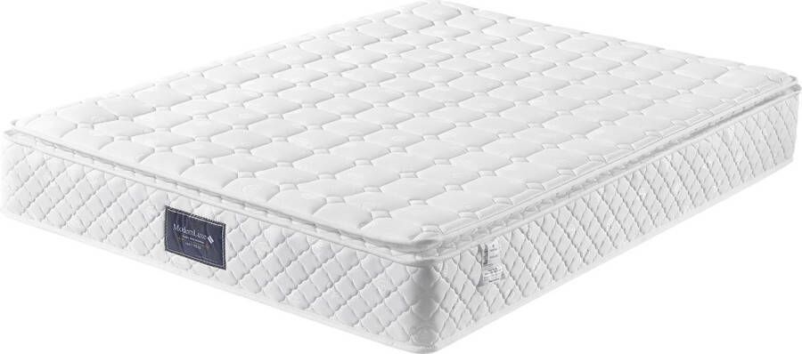 Merax Matras 160x200 cm Binnenveringsmatras met Koudschuim 25 cm Dik Wit