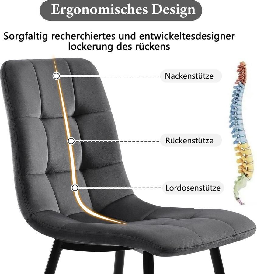 Merax 117 cm Eettafel Set met 4 Stoelen Moderne Keukentafel 117 x 68 cm met Zwarte Metalen Poten en Donkergroene Samt Stoelen