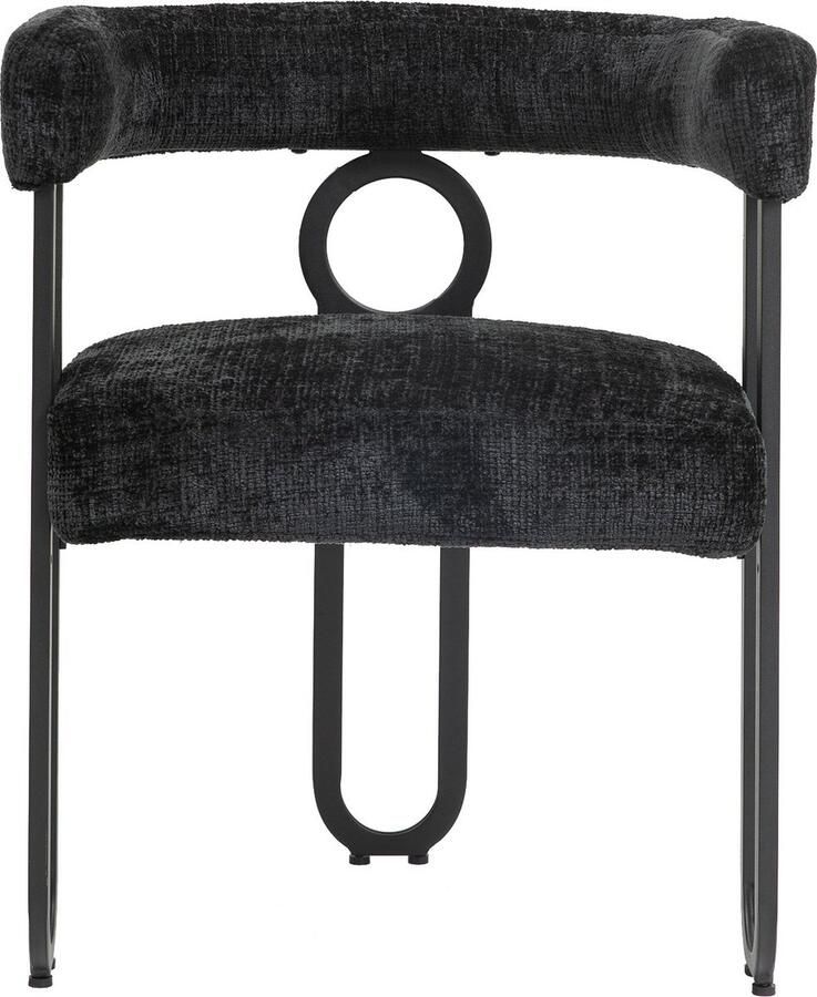 Merax 2-delige Set Fluwelen Eetkamerstoelen met Ronde Rugleuning Moderne Comfortabele Stoelen voor Eetkamer Keuken Woonkamer Slaapkamer of Kantoor - Foto 2