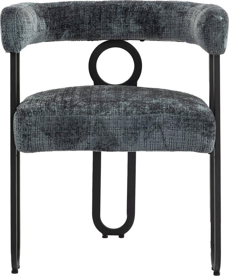 Merax 2-delige Set Fluwelen Eetkamerstoelen met Ronde Rugleuning Comfortabele Moderne Stoelen voor Eetkamer Keuken Woonkamer Slaapkamer en Kantoor Grijs