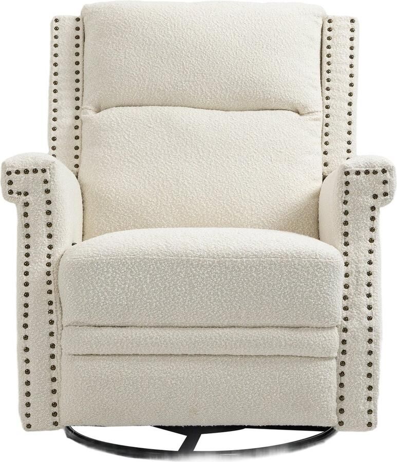 Merax Draaibare Relaxstoel – 360° Swivel Recliner Stoel met Verstelbare Rugleuning – Comfortabele Fauteuil voor Woonkamer Slaapkamer Babykamer Kantoor Hotel