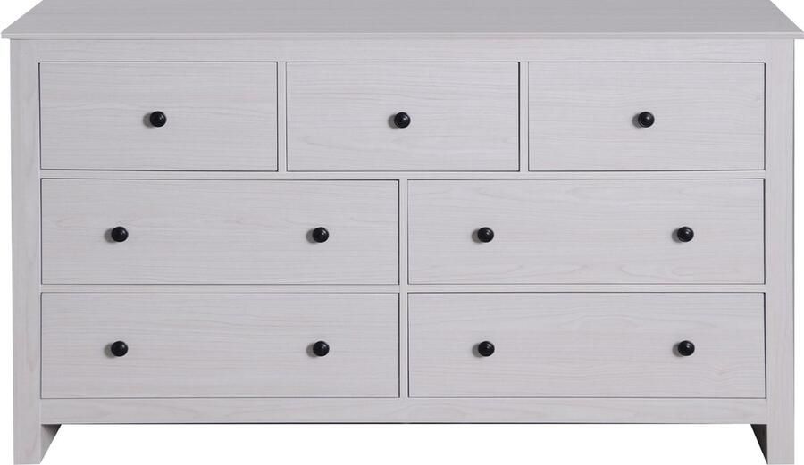 Merax Dressoir met 7 Lades Staande Kast met Opbergruimte Opbergkast 140x40x89 cm Wit