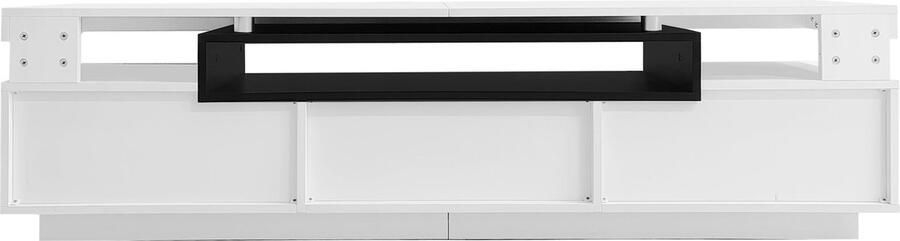 Merax Elegante Hoogglans TV-Schrank 160x39x42cm – Wit met LED Verlichting voor 70-79 Zoll TV's