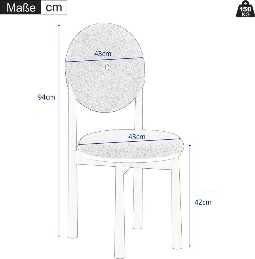 Merax Esszimmertafel en 4 Stolen Set Moderne Minimalistische Eettafel met Sherpa-Stoelen Rechteckige Tafel in Grijs
