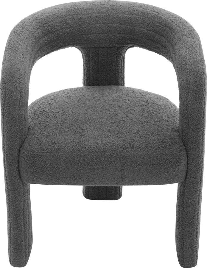 Merax Fauteuil Accent Stoel Fluffy Sherpa Stof Comfortabele Rugleuning Grijs