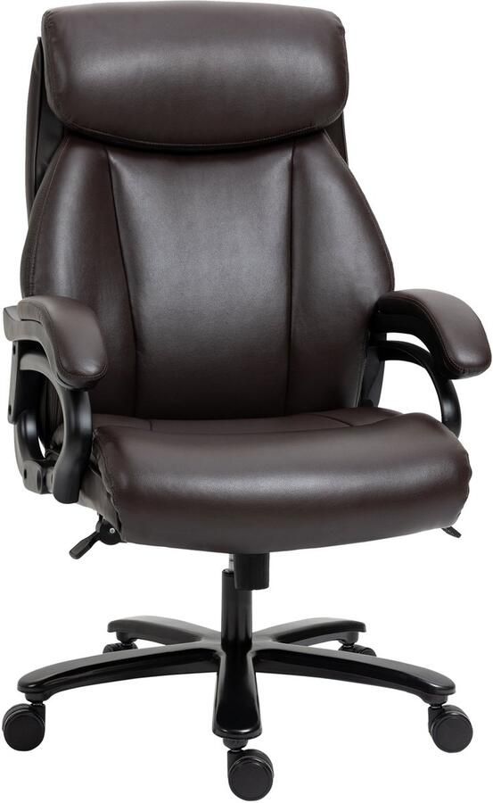 Merax Gaming Bureaustoel Ergonomische Gamestoel met Verstelbare Hoogte en Kantelfunctie Bruin