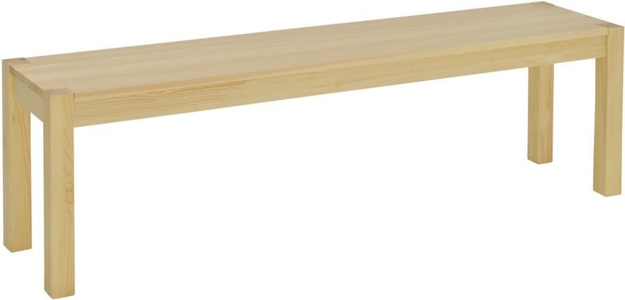 Merax HOMCOM Houten Eetbank 3-Zits – Landelijke Keukenbank van Massief Kiefernhout – 150x33x45 cm – Belastbaar tot 330 kg – Bankje voor Eetkamer of Hal