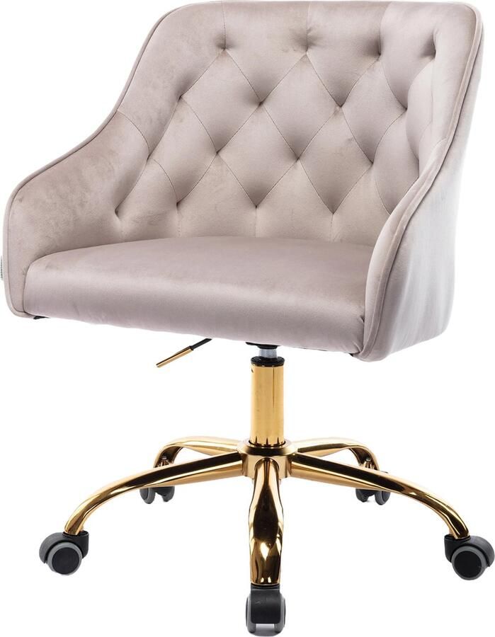 Merax Home Office Desk Chair Vanity Chair Modern Adjustable Home Computer Executive Chair Swivel Task Chair for Small Space Living Room Make-up Studying