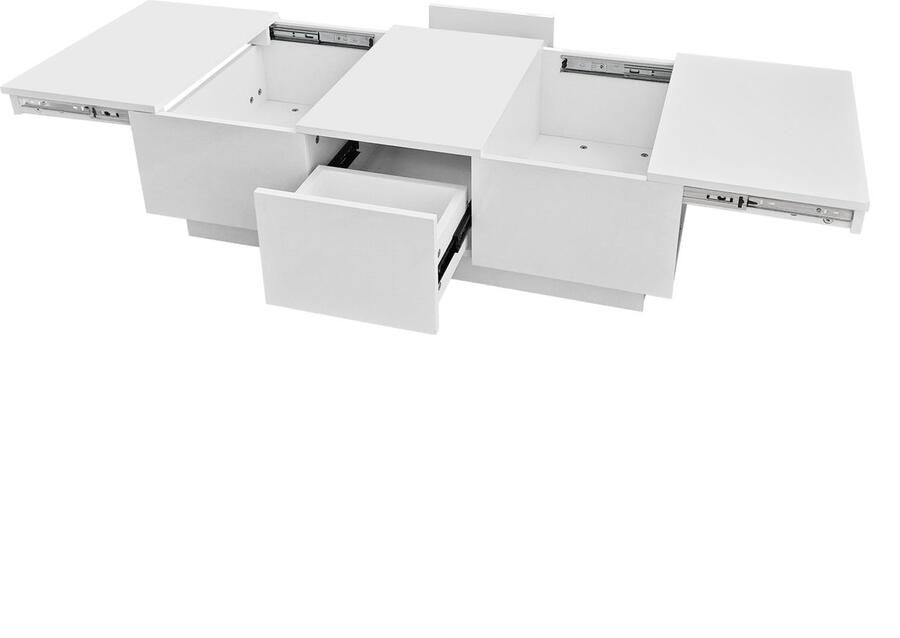 Merax salontafel – hoogglans woonkamertafel met push-to-open opberglades – dubbelzijdige schuifladen – modern design - Foto 3