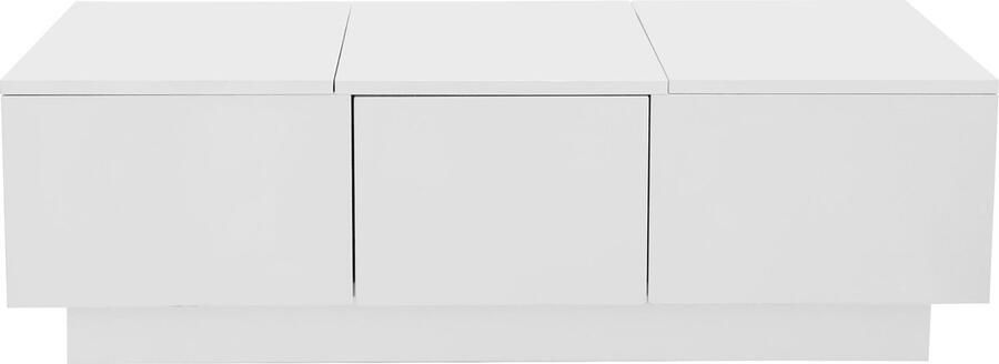 Merax salontafel – hoogglans woonkamertafel met push-to-open opberglades – dubbelzijdige schuifladen – modern design - Foto 2