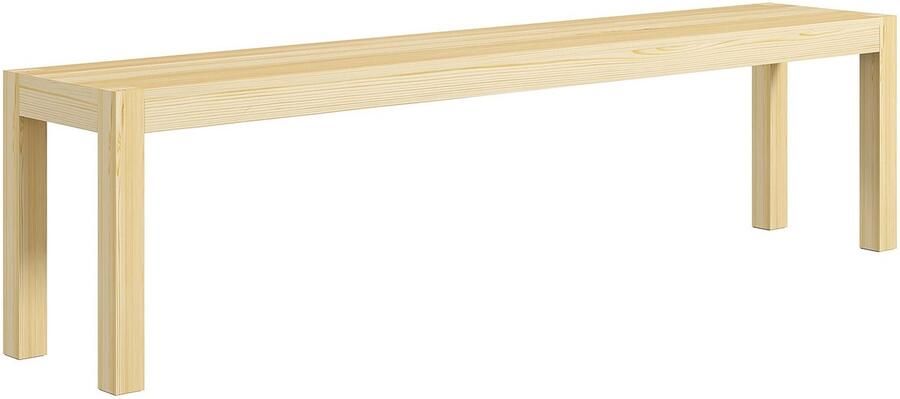 Merax HOMCOM Houten Zitbank 3-Zits – Landelijke Keukenbank – Massief Kiefernhout – 175x33x45 cm – Tot 330 kg – Voor Eetkamer of Tuin