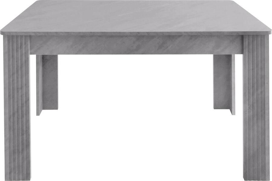 Merax Küchentisch- en Stuhlset met Eettafel en 6 Stoelen Sherpa Esszimmerstoelen Loungestoelen met Vier Metalen Poten Rechthoekige Eettafel Grijs - Foto 2