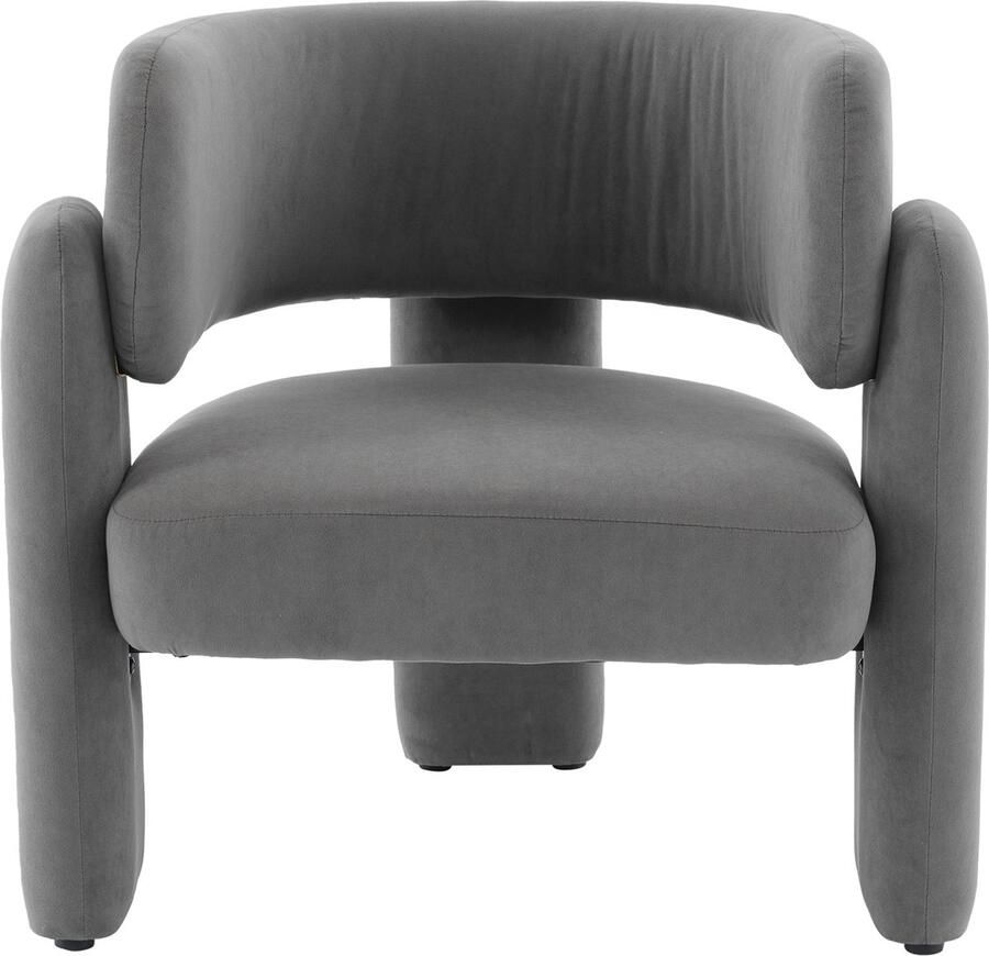 Merax Moderne Loungestoel Comfortabele Fauteuil 78x52x74 cm Belastbaar tot 113 kg Grijs