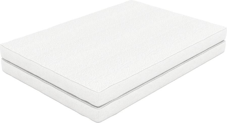 Merax Opvouwbare Matras 140x200 cm – 10 cm Dikte – Logeermatras met Zachte Textuur – Lichtgewicht & Makkelijk te Reinigen – Wit – Nylon