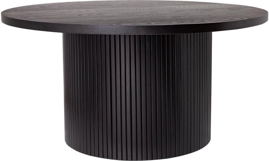 Merax Ronde Houten Salontafel – Massief Eiken & MDF – 90x45 cm – Landelijk & Modern Design