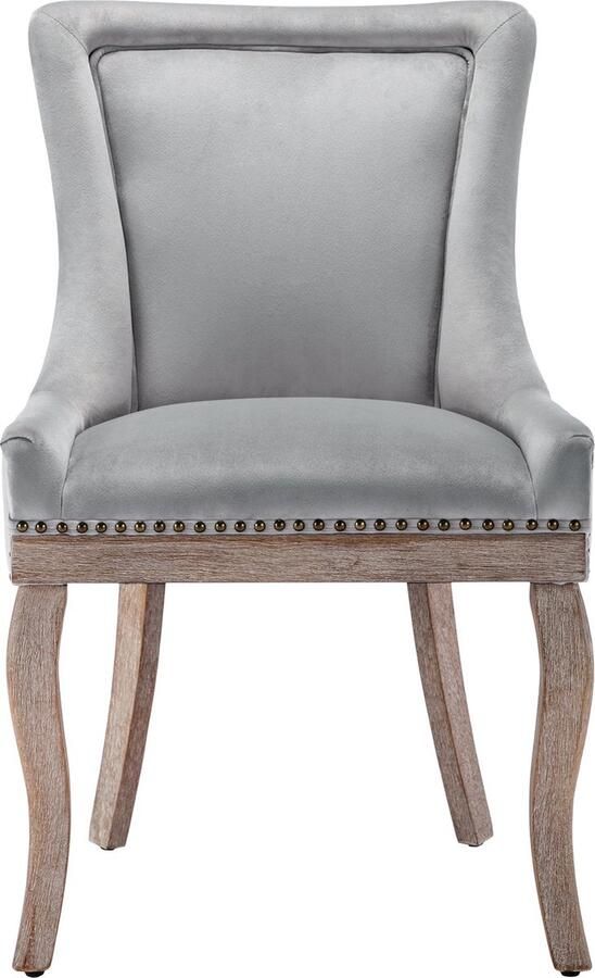 Merax Luxueuze Eetkamerstoelen – 4-Persoons Set met fluwelen Bekleding en Massief Houten Poten – Elegant en Comfortabel - Foto 2