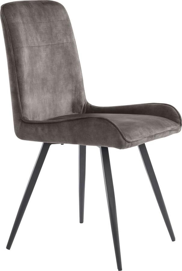 Merax 6-Delige Set Esszimmerstoelen met Rugleuning – Ergonomische Keukenstoelen van Technisch Stof – Donkergrijs - Foto 2