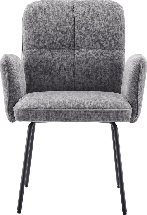 Merax Esszimmerstoelen (6 Stuks) – Luxe Woonkamersessels in Grijs Velours