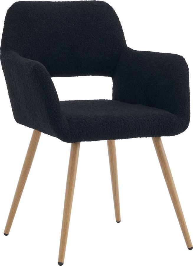Merax teddy fauteuil – zwarte fluwelen make-up stoel met comfortabele stoffering