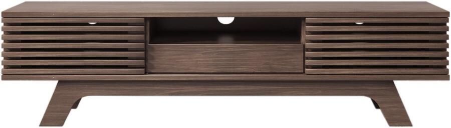 Merax TV-Schrank met een Schublade en Zwei Türen TV-Möbel TV-Panel TV-Lowboard TV-Schrank. Einzigartiges Design Vintage-Holzfarbe