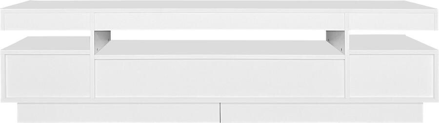 Merax TV-meubel met hoogglans afwerking grote opbergruimte en kleurveranderende LED-verlichting