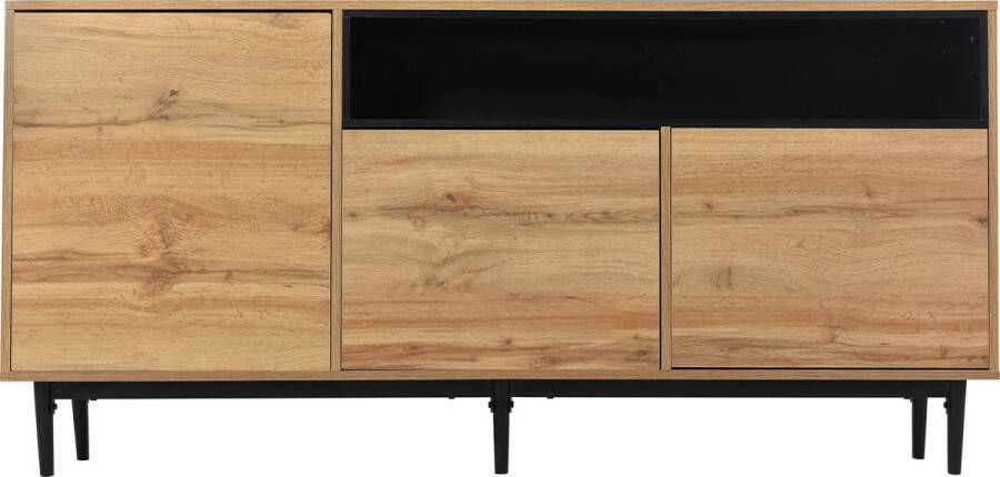 Merax Modern Houten Dressoir Kast met Softclose Deuren Dressoirs Kasten met Planken Bruin