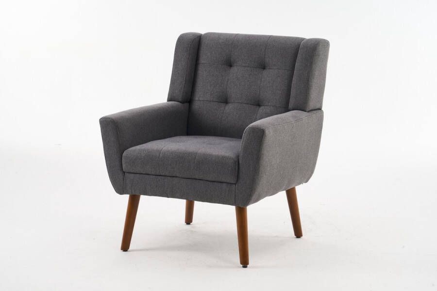 Merax Moderne Fauteuil Gestoffeerde Stoel Grijs