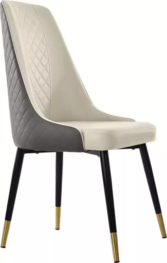 Merax Velvet Eetkamerstoel Set van 2 Kuip Stoel Fauteuil Eetkamerstoelen Bruin Beige