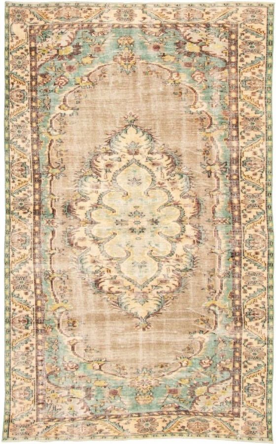 Meridianus Antalya Vintage Turkije Groen Tapijt Handgemaakt
