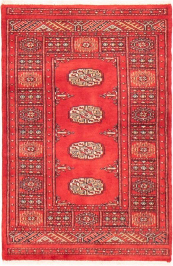 Meridianus Finest-Peshawar-Bokhara Pakistan Rood Tapijt Handgemaakt