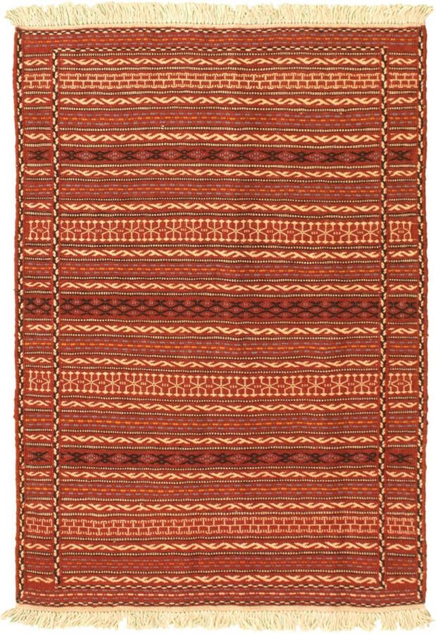 Meridianus Ottoman Kashkoli Turkije Rood Wandtapijt Kelim Vloerkleed Handgemaakt