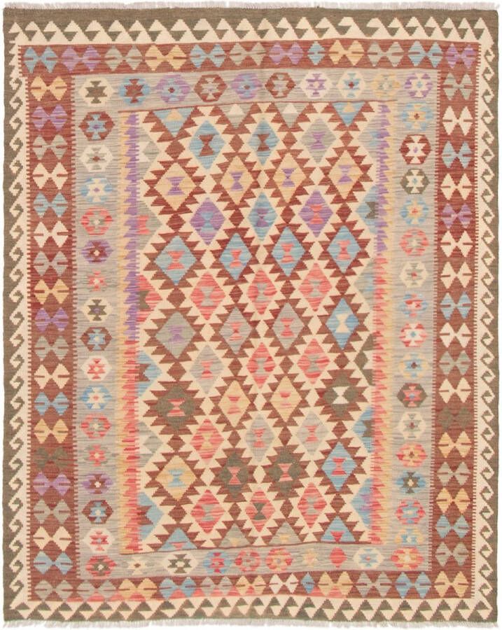 Meridianus Sivas Turkije Ivoor Kelim Vloerkleed Handgemaakt