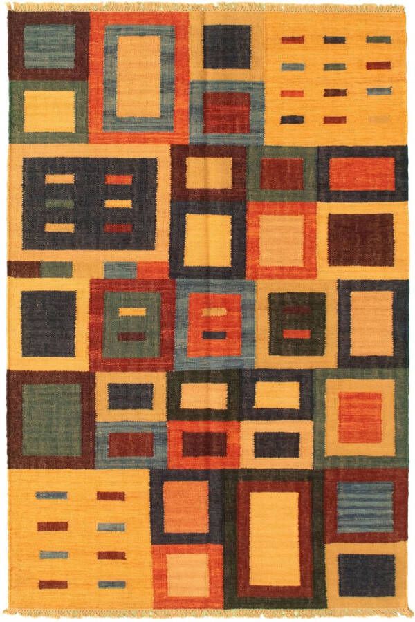 Meridianus Sundance Turkije Blauw Kelim Vloerkleed Handgemaakt