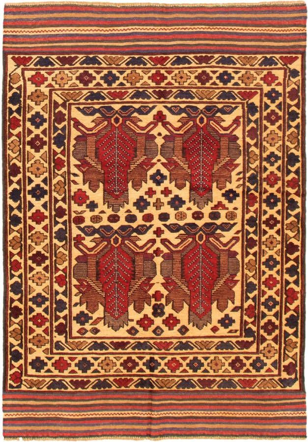 Meridianus Tajik Caucasian Afghanistan Ivoor Tapijt Handgemaakt