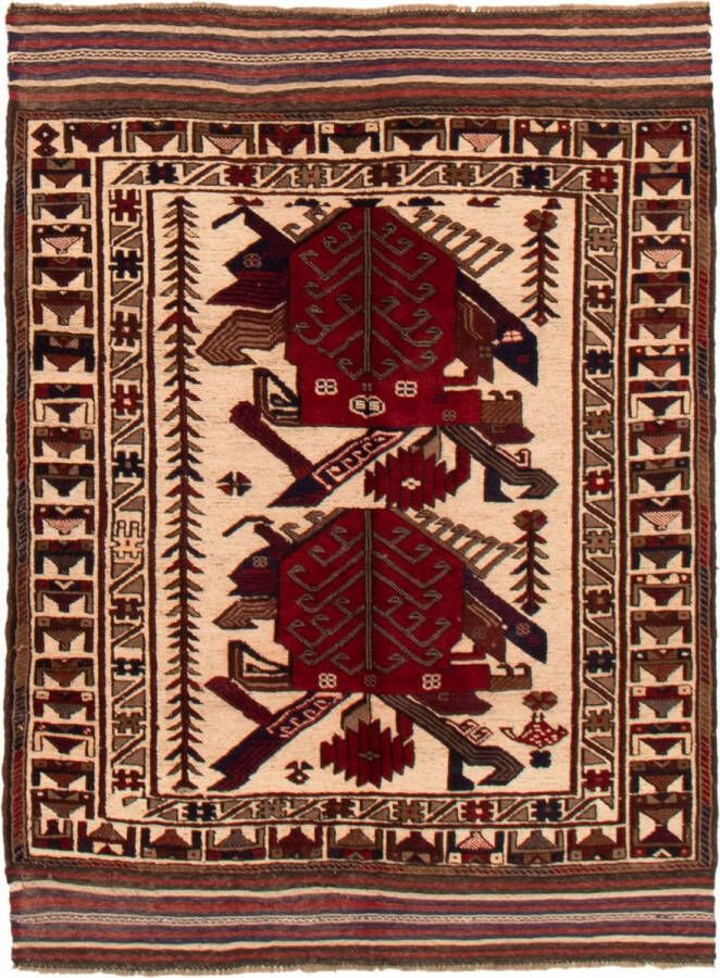 Meridianus Tajik Caucasian Afghanistan Ivoor Tapijt Handgemaakt