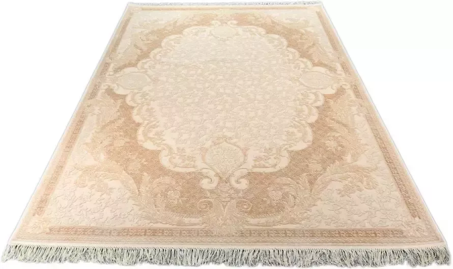 Merinos Elegance Exclusief Viscose Vloerkleed Vintage Beige Crème-200 x 290 cm