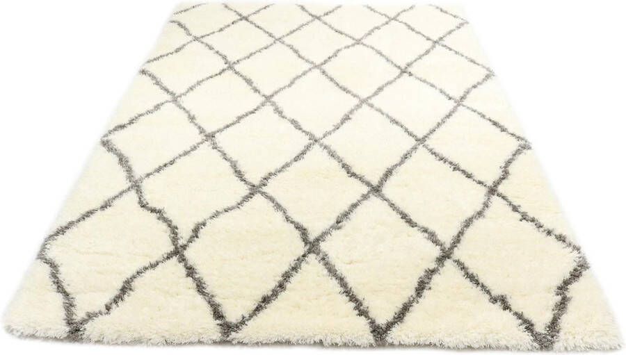 Merinos Floki Moroccan Berber Shaggy Crème-Grijs 200 x 290 cm