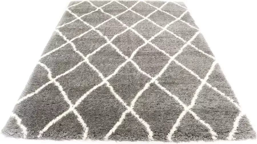 Merinos Floki Moroccan Berber Shaggy Grijs Crème 120 x 160 cm