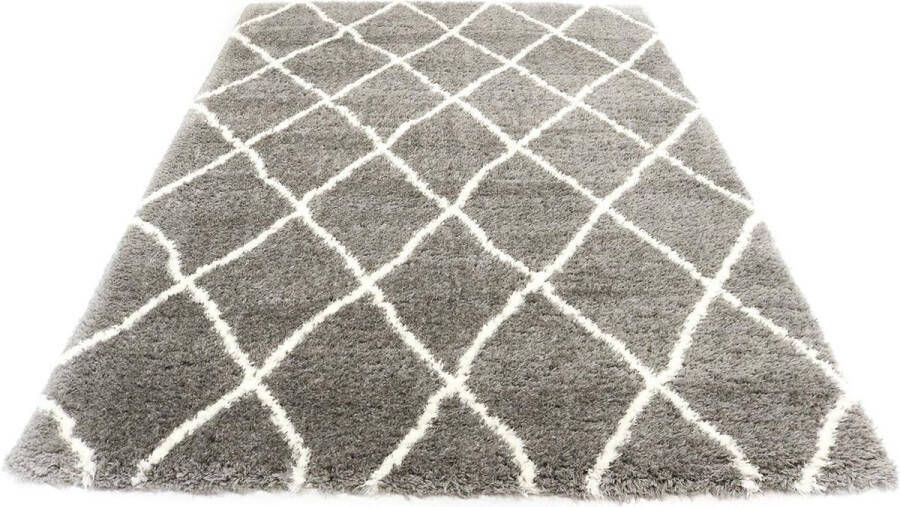 Merinos Floki Moroccan Berber Shaggy Grijs Crème 160 x 230 cm