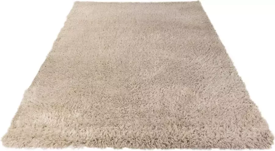 Merinos Hoogpolig Gerecycled Floki vloerkleed Beige -80 x 150 cm