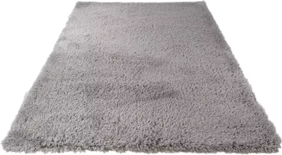 Merinos Hoogpolig Gerecycled Floki vloerkleed Grijs-80 x 150 cm