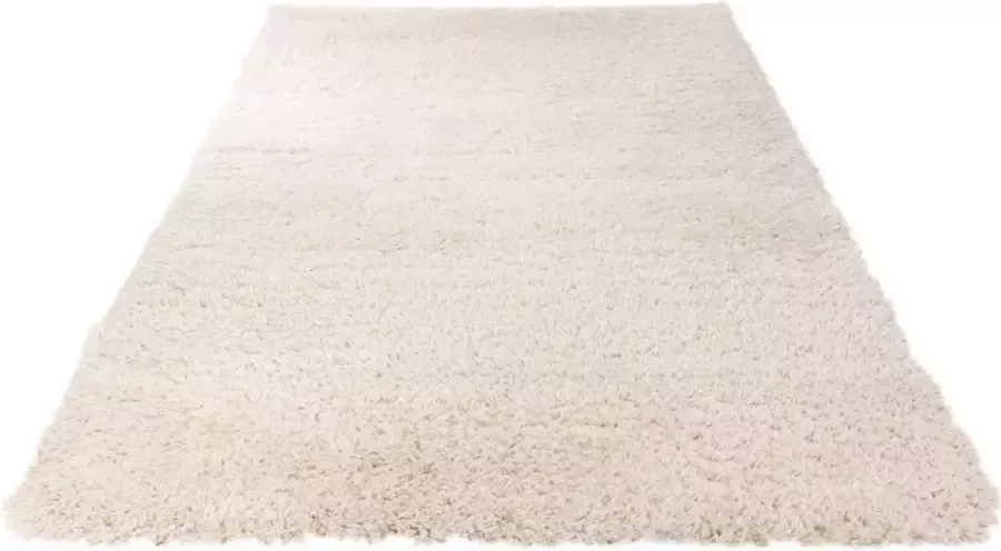 Merinos Hoogpolig Gerecycled Floki vloerkleed Cream-Ø 120 cm rond - Foto 2