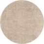 Karpet24 Hoogpolig Glanzend Vloerkleed Galaxy Beige-Ø 120 cm rond Gel Backing Wasbaar 30 mm Effen - Thumbnail 1