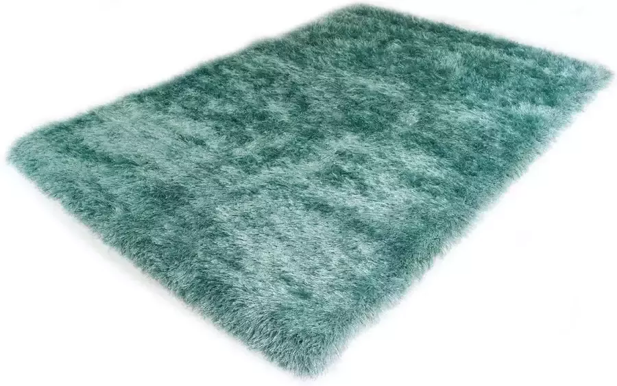 Merinos Hoogpolig Glanzende Vloerkleed Blauw-120 x 170 cm