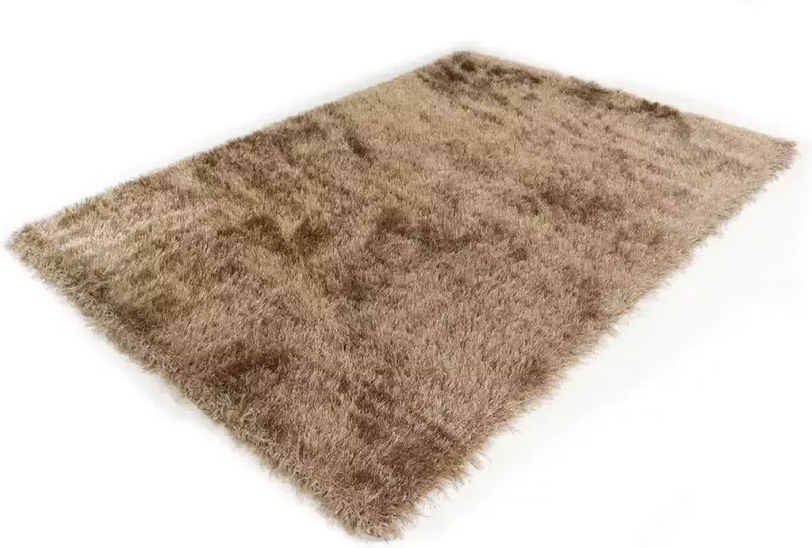 Merinos Hoogpolig Vloerkleed Met Glittergaren Beige-80 x 150 cm - Foto 2