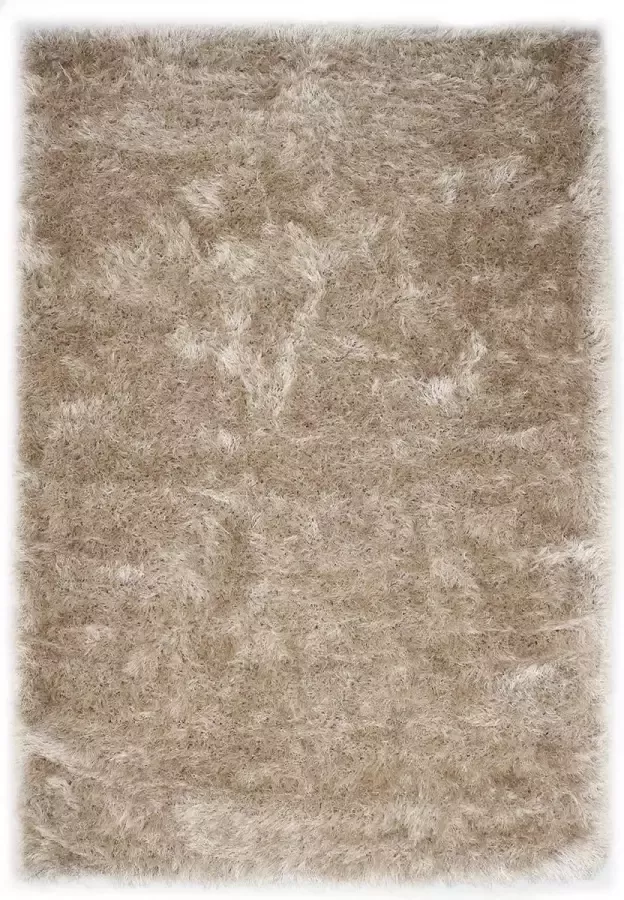Merinos Hoogpolig Vloerkleed Zandkleur Met Glittergaren-120 x 170 cm - Foto 2