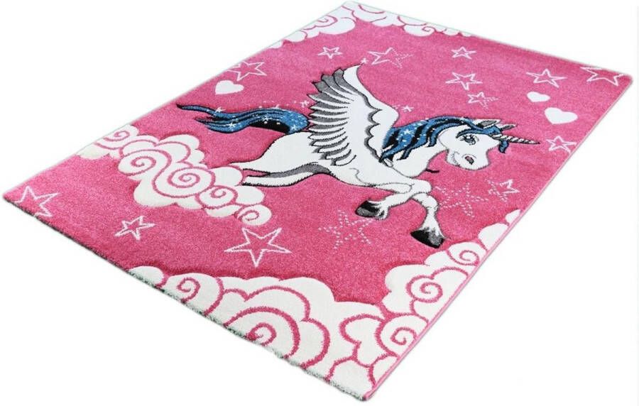Merinos l Diamond-Kids Vloerkleed 160x230 cm Kunststof;Synthetisch Roze