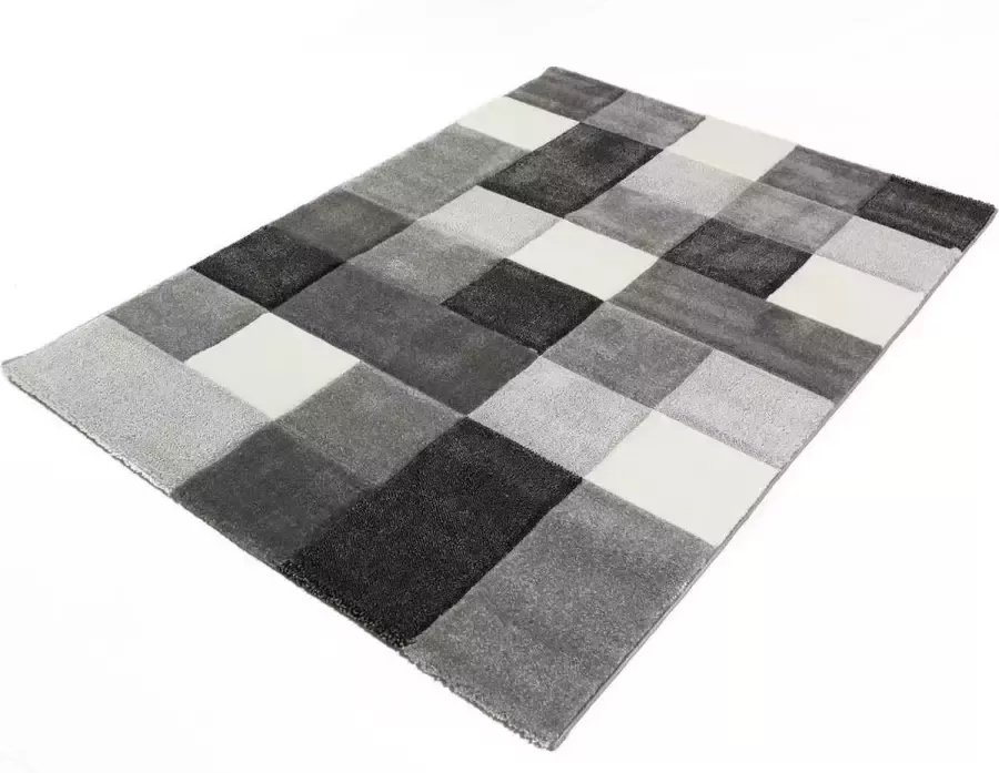 Merinos l Shaggy Vloerkleed 80x150 cm Kunststof;Synthetisch Grijs