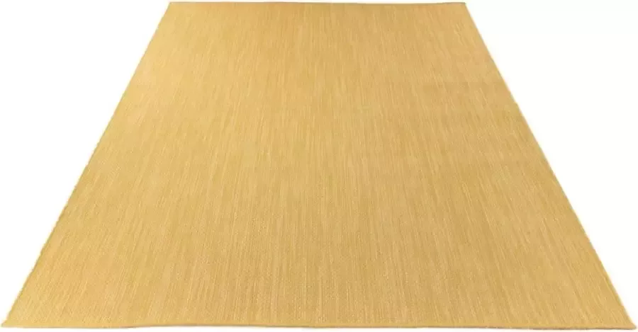 Merinos Laagpolig Effen Vloerkleed Voor Binnen en Buiten Geel-160x220 cm