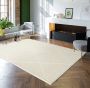 Merinos Laagpolig Gerecycled vloerkleed Cream-200 x 290 cm - Thumbnail 1